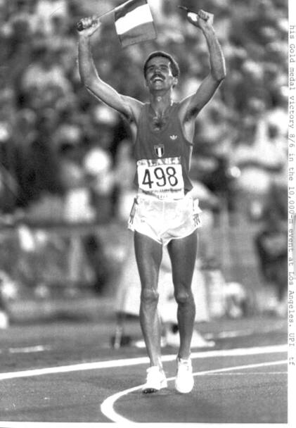 medaglia numero 130, lunedì 6 agosto 1984 , Los Angeles - Ateltica 10.000 metri, Alberto Cova